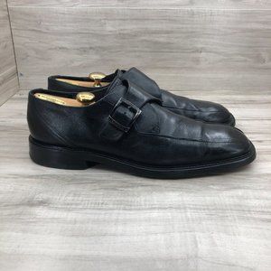Lloyd Oxford Mens 12.5 Odell Black Leather Monk Strap Dress Shoes